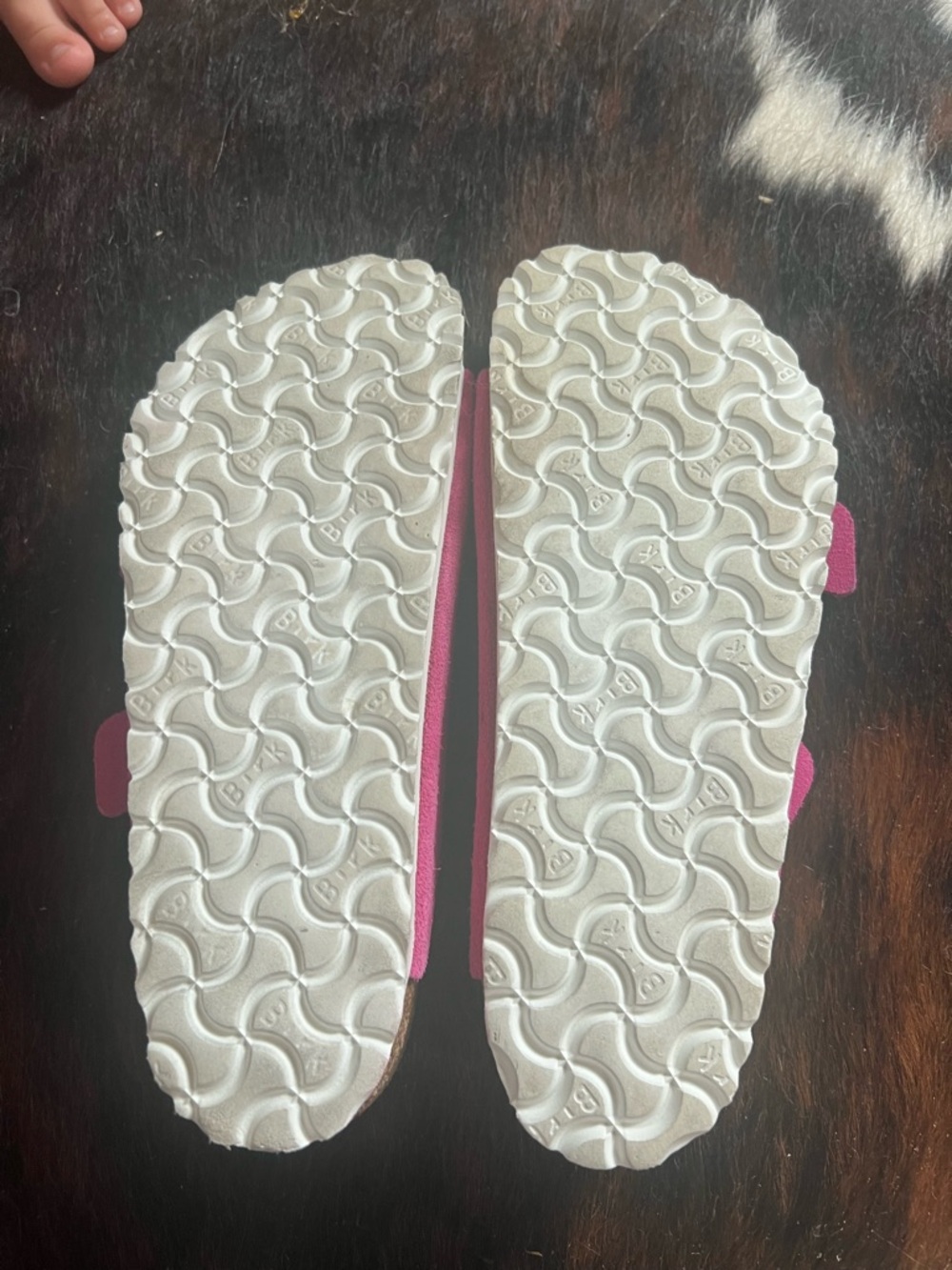 Birkenstock Pink Suede Double-Buckle Slide Sandals - Picture 5 of 5